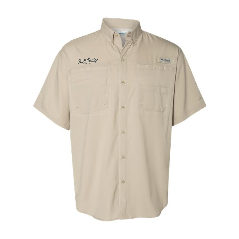 The Scott Bridge | Embroidered Fossil Short Sleeve Polo