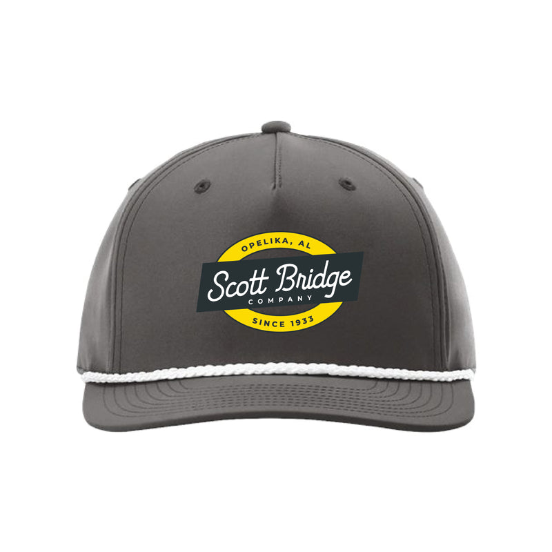 The Scott Bridge | Embroidered Adult Dark Grey/ White Richardson Classic Rope Cap