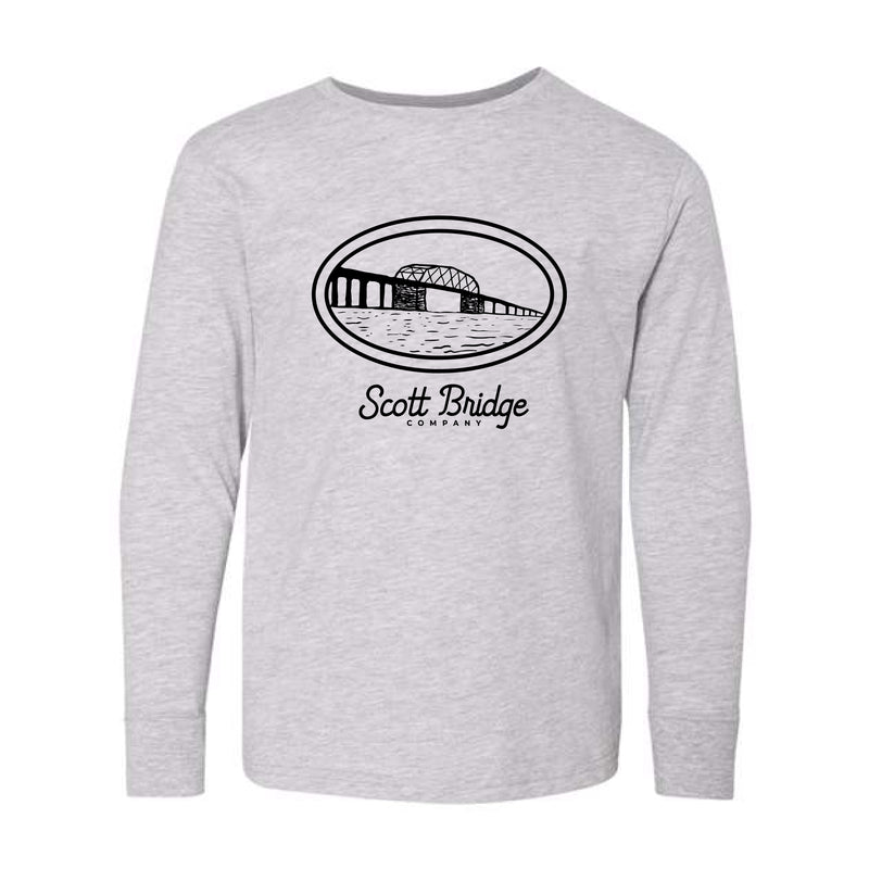 The Scott Bridge & Landscape | Heather Youth Long Sleeve Tee