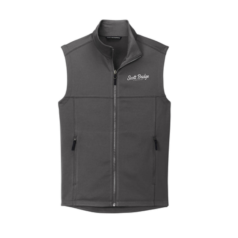 The Scott Bridge | Embroidered Graphite Fleece Vest