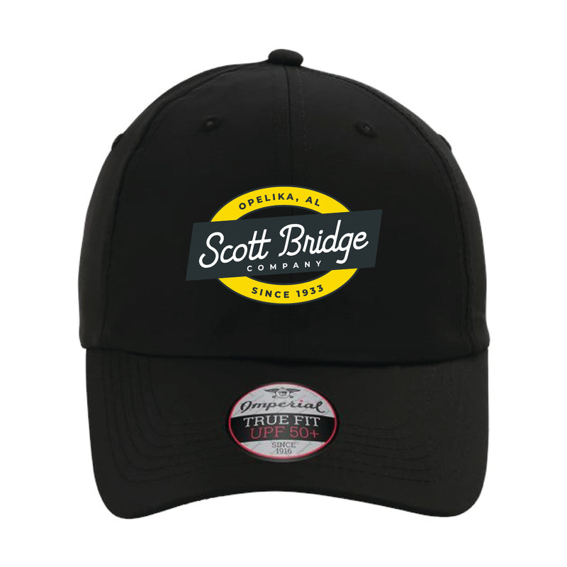 The Scott Bridge | Embroidered Adult Black Performance Cap