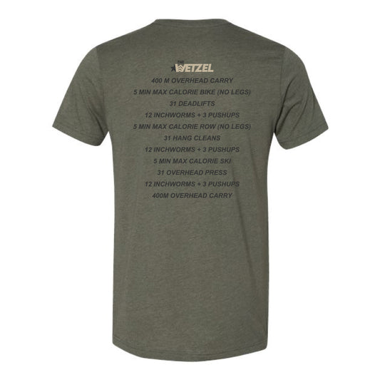 The Wetzel | Adult Heather Military Green Tee