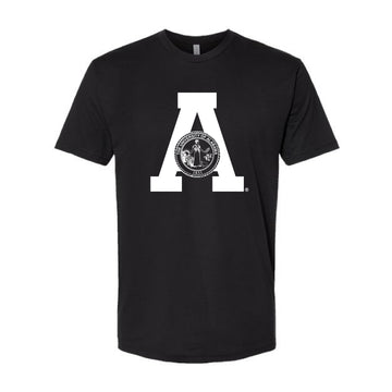 The Throwback Alabama A Seal | Black Tee