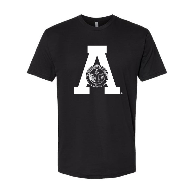 The Throwback Alabama A Seal | Black Tee