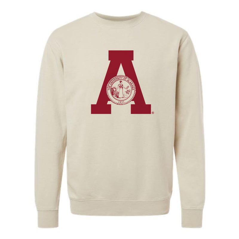 The Throwback Alabama A Seal | Ivory Sweatshirt