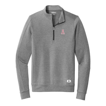 The Throwback Alabama A | Embroidered Petrol Grey Heather 1/4 Zip