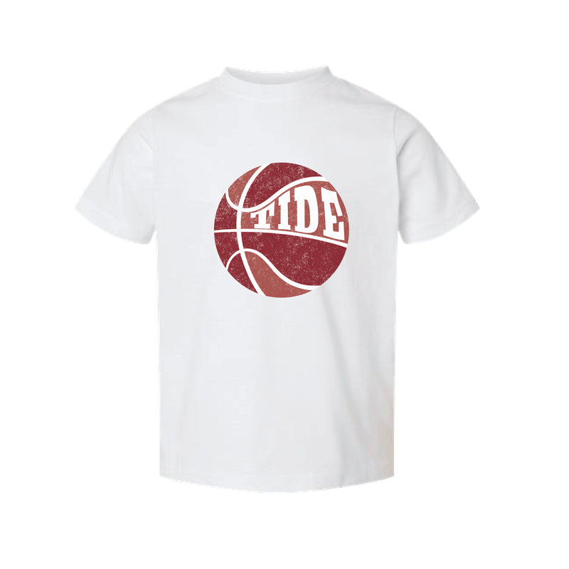 The Retro Tide Bball | Toddler White Tee