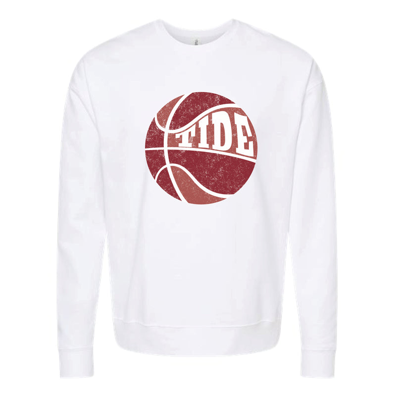 The Retro Tide Bball | White Sweatshirt