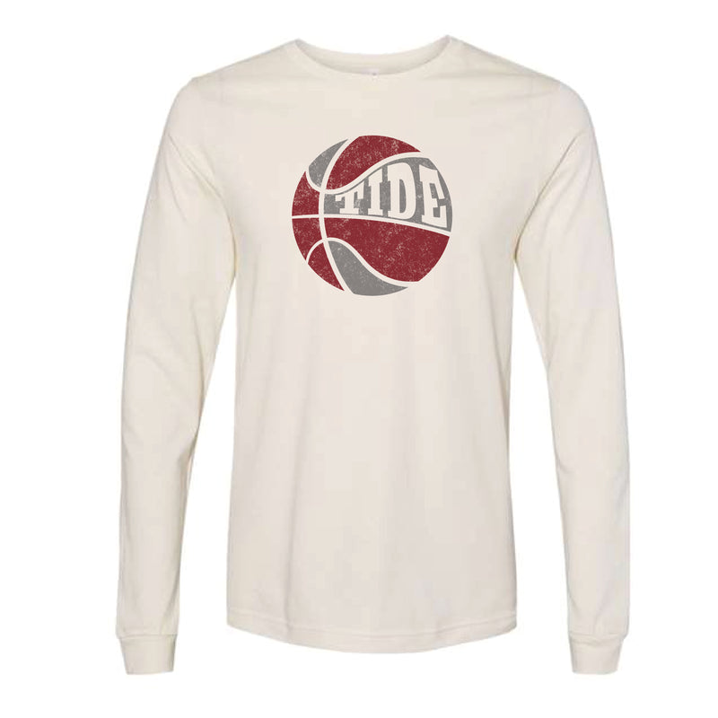 The Retro Tide Bball | Natural Long Sleeve