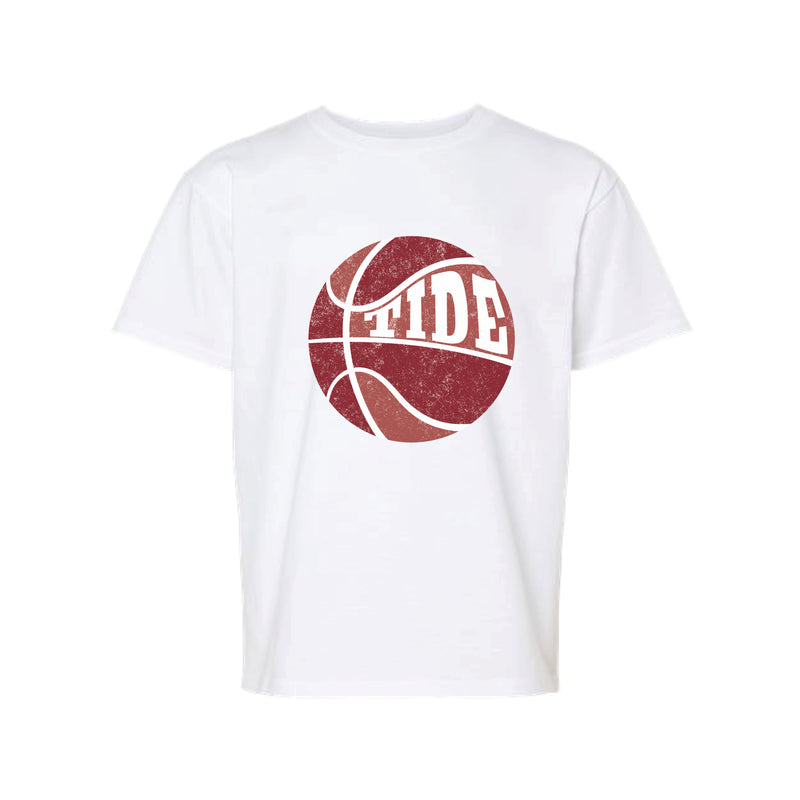 The Retro Tide Bball | Youth White Tee