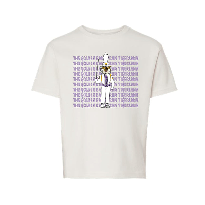 The Pride of the Tiger Band | Youth Vintage White Tee