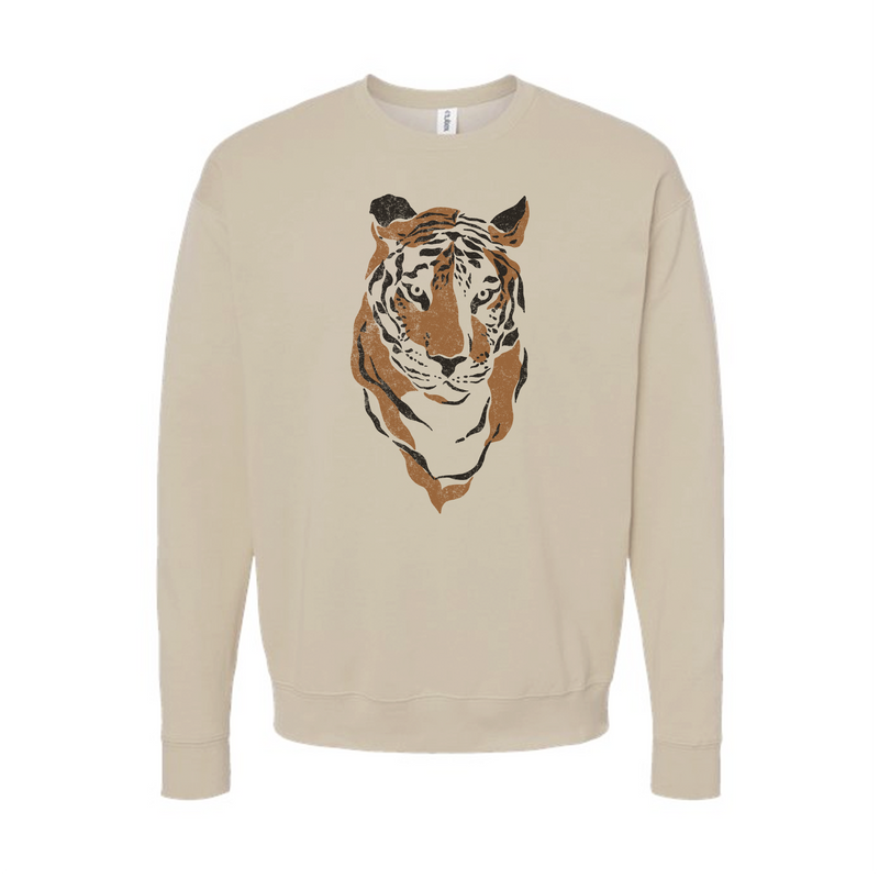 The Tiger Courage | Adult Sand Sweatshirt