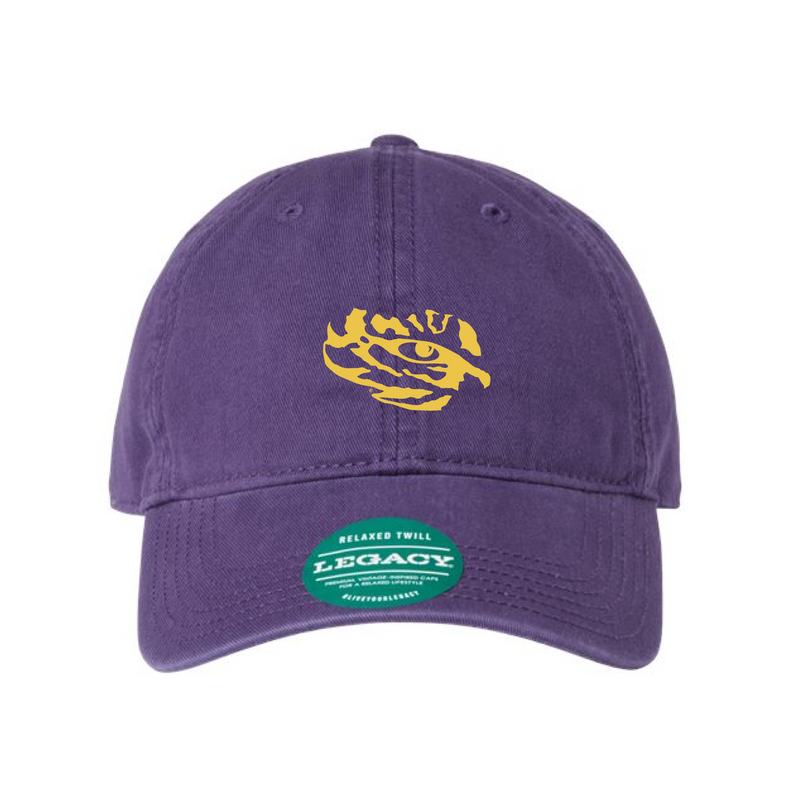 The Tiger Eye Logo Embroidered | Purple Legacy Dad Hat