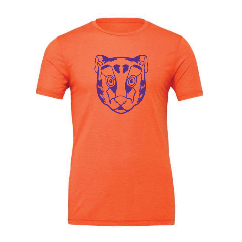 The Tiger Head Outline | Orange Tee