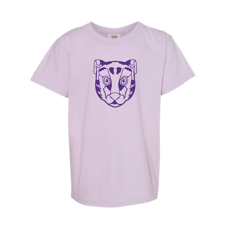 The Tiger Head Outline | Youth Orchid Tee