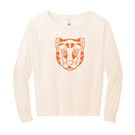The Tiger Head Outline | Gardenia Longsleeve Crewneck