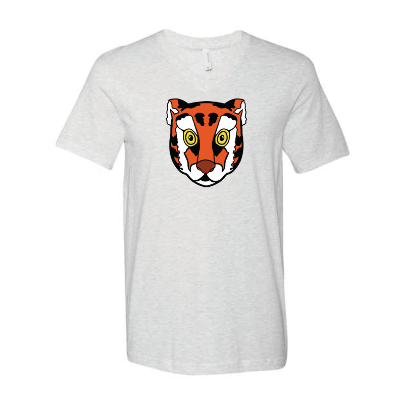 The Tiger Head | Ash V-Neck Tee