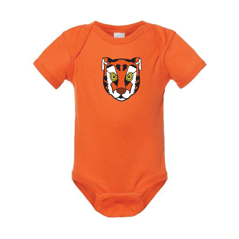 The Tiger Head | Baby Orange Onesie