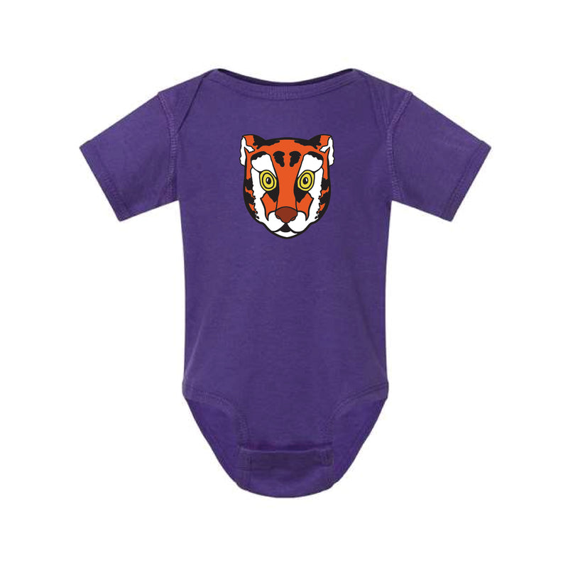 The Tiger Head | Baby Purple Onesie