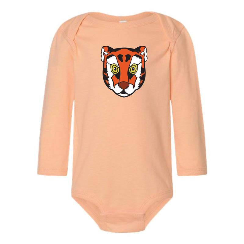 The Tiger Head | Baby Peachy Long Sleeve Onesie