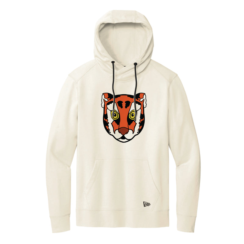 The Tiger Head | Soft Beige Tri-Blend Fleece Pullover Hoodie