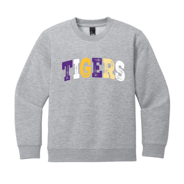 The Tigers Arch Multi | Youth Light Grey Heather Sweatshirt