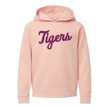 The Tigers Baseball Script | Youth Peachy Hoodie