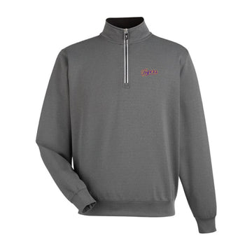 The Tigers Baseball Script | Dark Shadow Grey 1/4 Zip Pullover