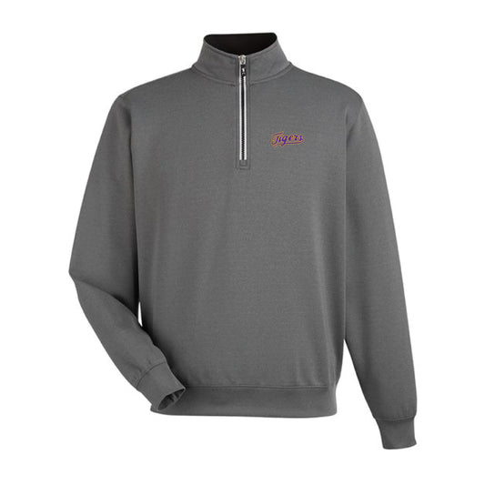 The Tigers Baseball Script | Dark Shadow Grey 1/4 Zip Pullover