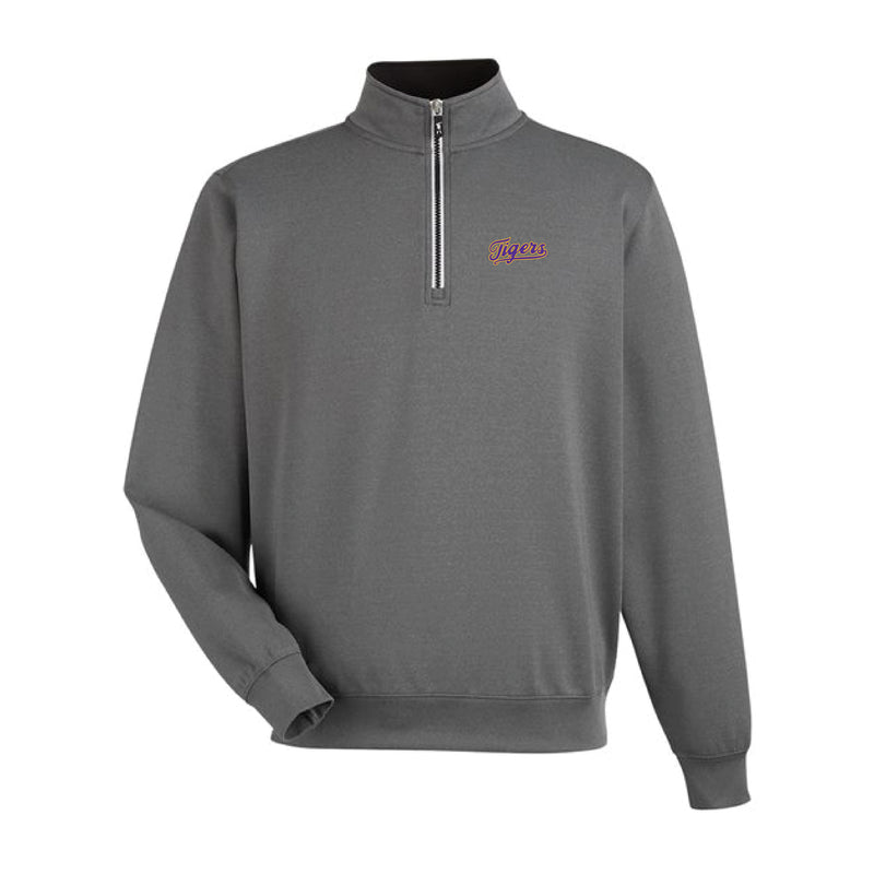 The Tigers Script Logo | Dark Shadow Grey 1/4 Zip Pullover