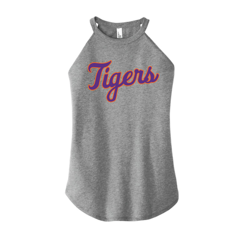 The Tigers Script Logo | Grey Frost Rocker Tank