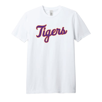 The Tigers Baseball Script | White Tee