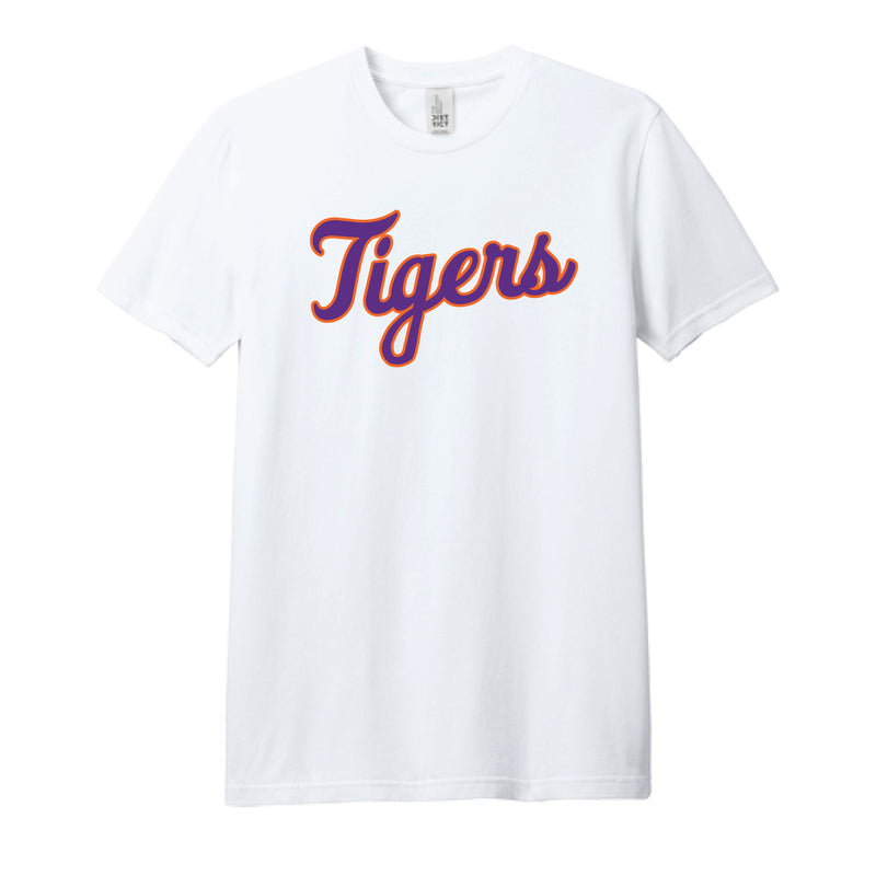 The Tigers Script Logo | White Tee