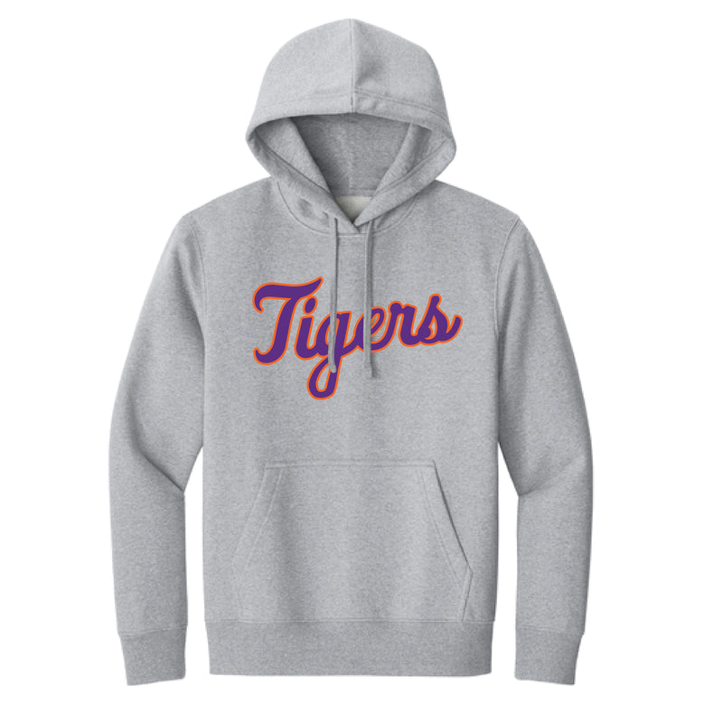 The Tigers Script Logo | Light Grey Heather Hoodie