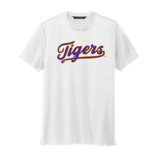 The Tigers Baseball Script | White Jersey Crewneck Tee
