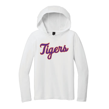 The Tigers Baseball Script | Youth White Hoodie