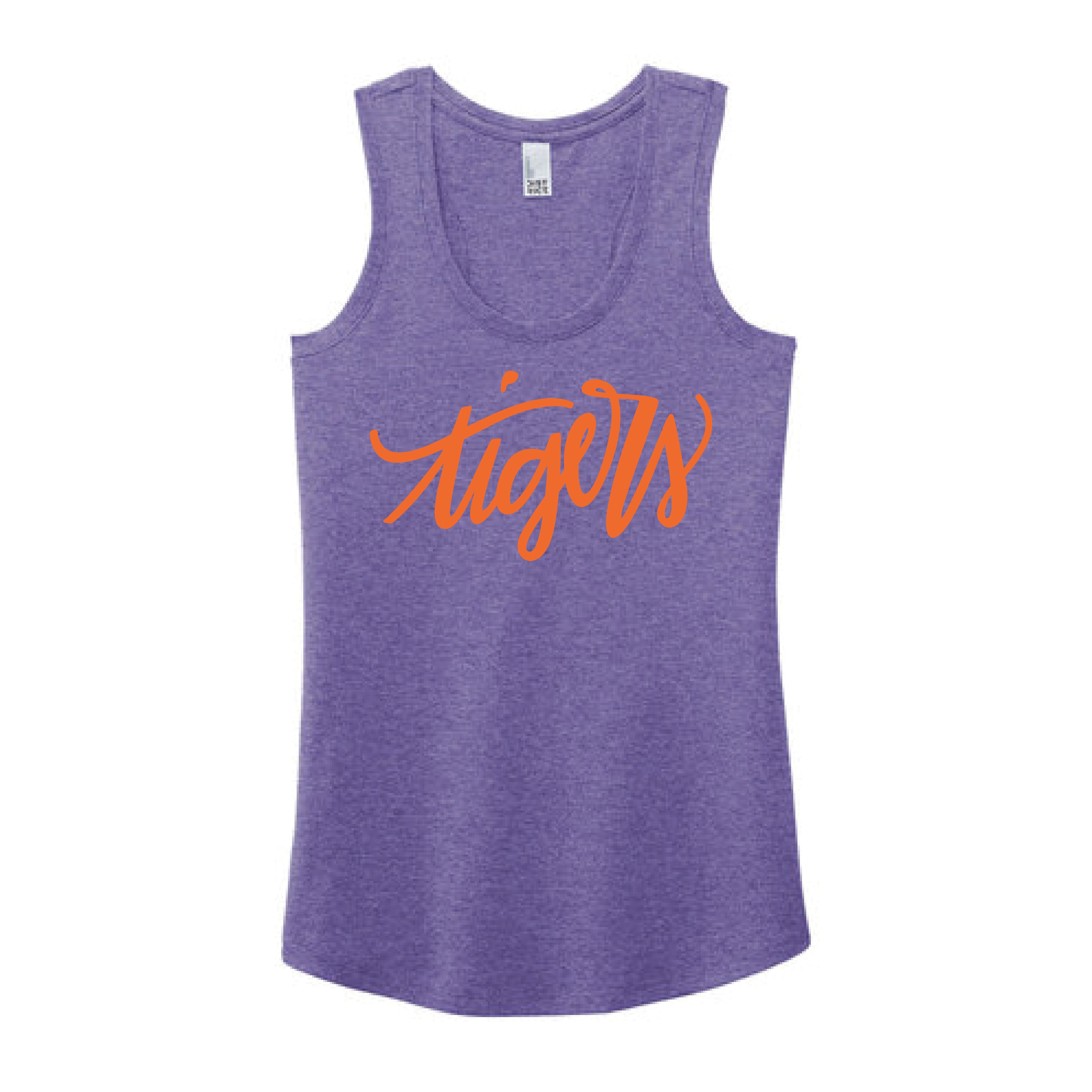 The Tigers Script | Purple Frost Racerback Tank – Scarlet & Gold