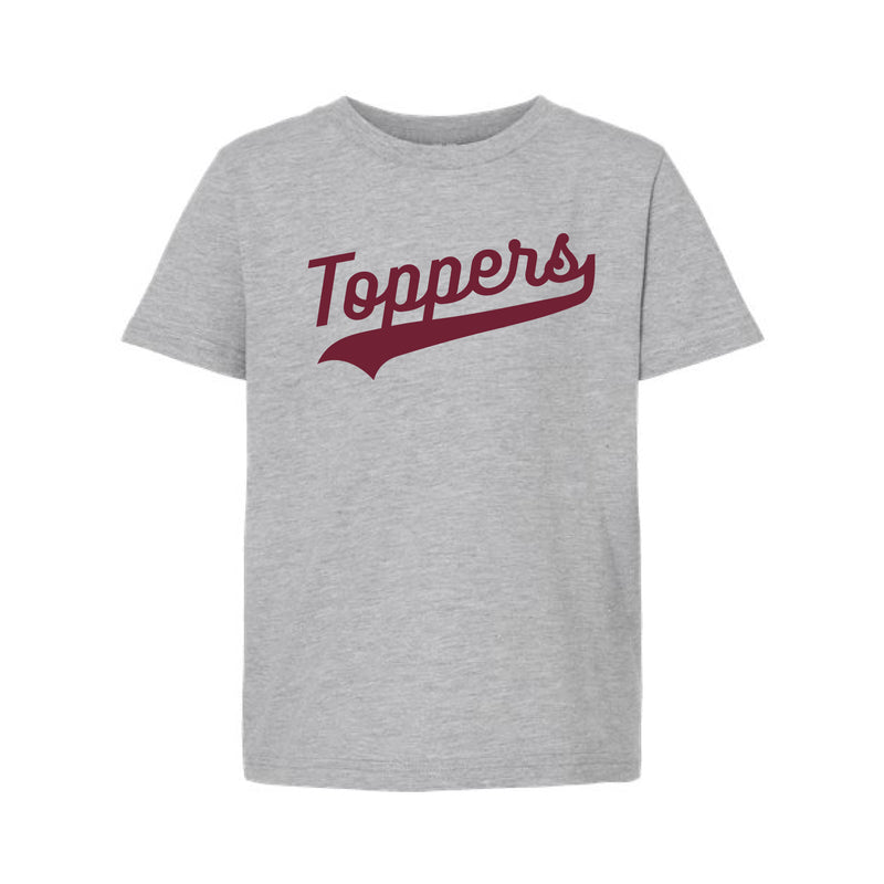 The Toppers Swoosh | Heather Grey Oversized Youth Tee