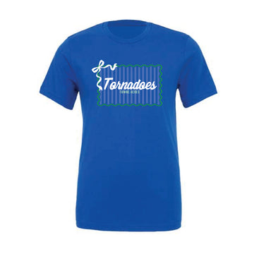 The Tornadoes Stripes | Adult True Royal Tee