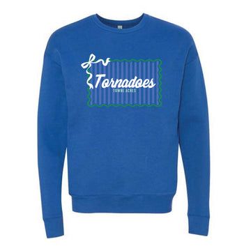 The Tornadoes Stripes | Adult True Royal Crewneck Sweatshirt