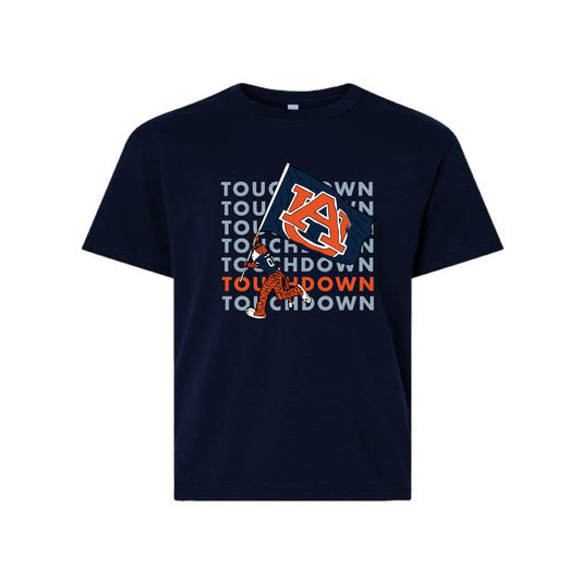 The Touchdown Aubie | Youth Navy Tee