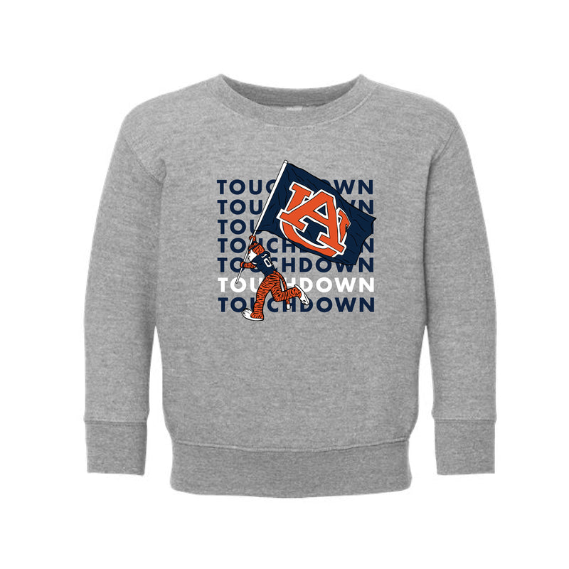 The Touchdown Aubie | Toddler Heather Crewneck Sweatshirt