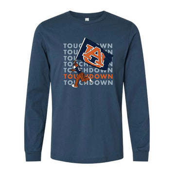 The Touchdown Aubie | Vintage Navy Long Sleeve Tee