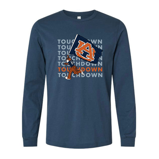 The Touchdown Aubie | Vintage Navy Long Sleeve Tee