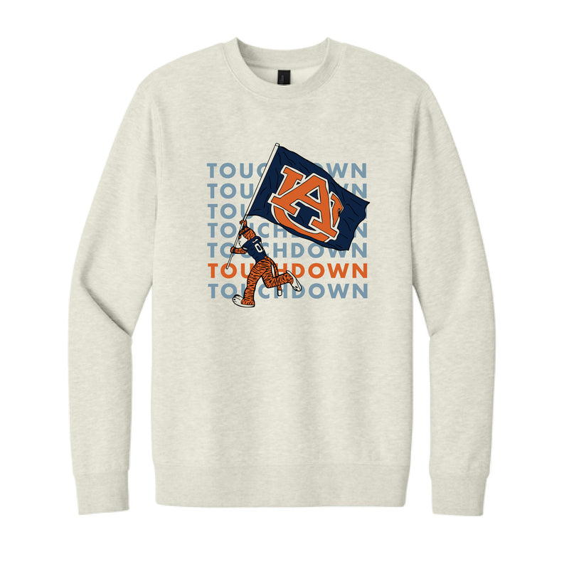 The Touchdown Aubie | Oatmeal Heather Crewneck Sweatshirt