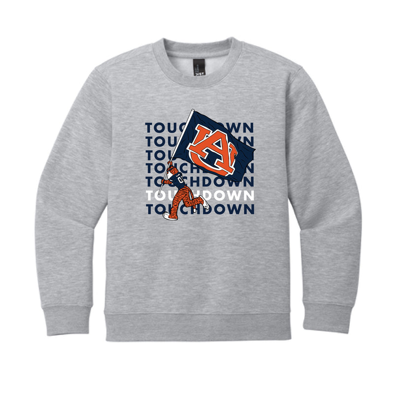 The Touchdown Aubie | Youth Light Heather Grey Crew