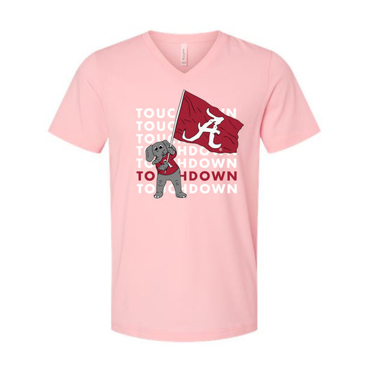 The Touchdown Big Al | Pink V-Neck Tee