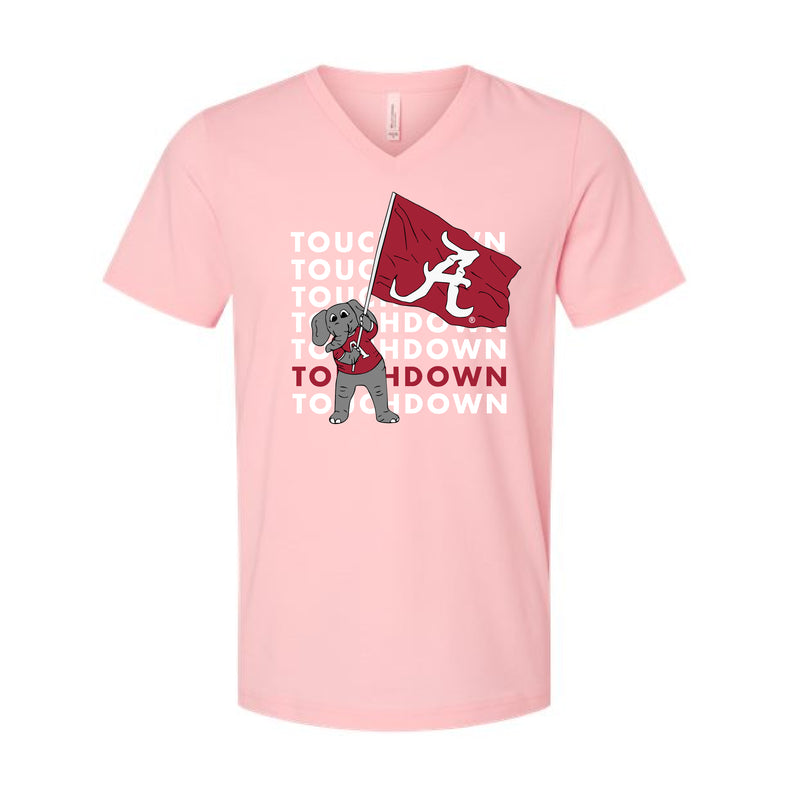 The Touchdown Big Al | Pink V-Neck Tee