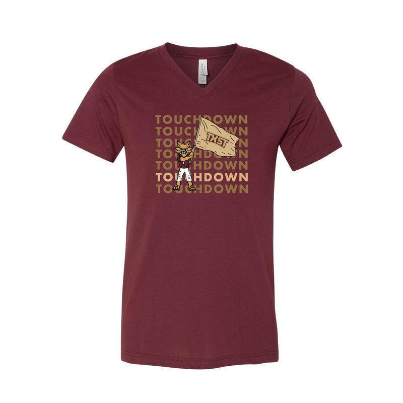 The Touchdown Boko | Heather Cardinal V-Neck Tee