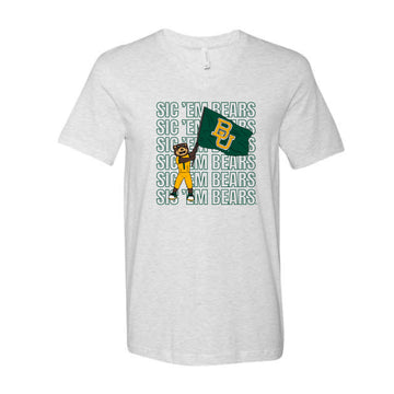 The Touchdown Bruiser | Ash V-Neck Tee